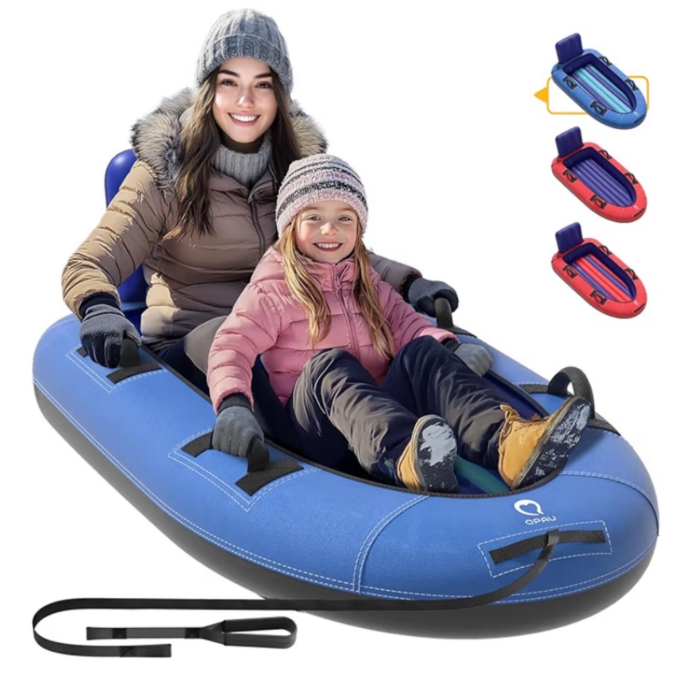 2 person Inflatable heavy duty Two-Person Snow Sled Tube with reinforced handles